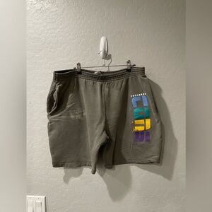Vintage Converse CONS Puff Print Grunge‎ Fleece Shorts Large